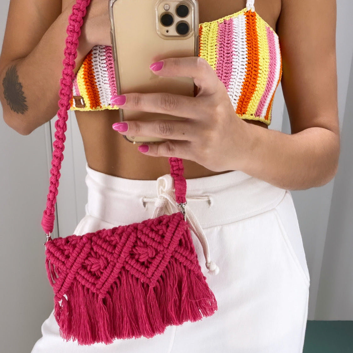 BOLSA EM MACRAMÊ NORONHA