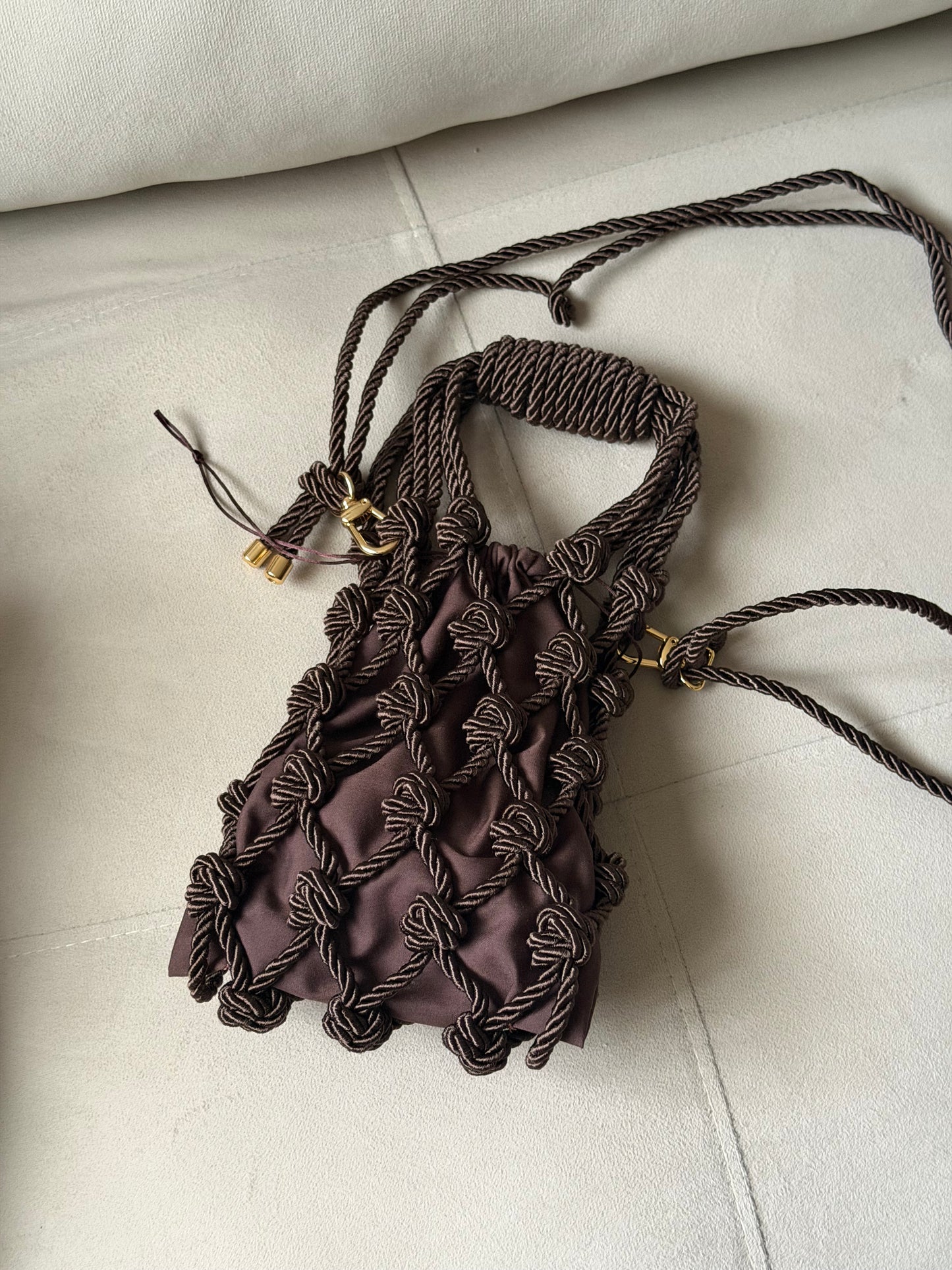 BOLSA EM MACRAMÊ TRANCOSO