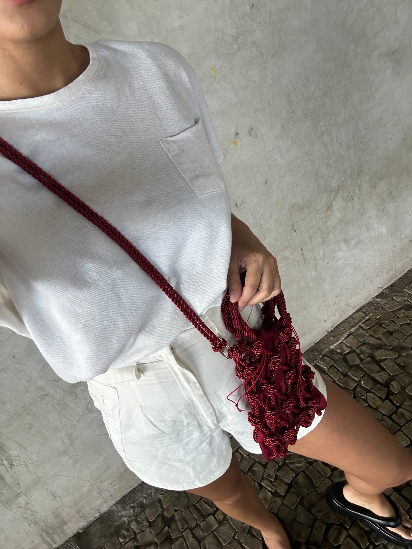 BOLSA EM MACRAMÊ TRANCOSO