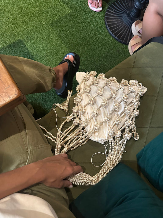 BOLSA EM MACRAMÊ TRANCOSO MAXI