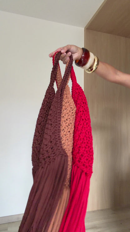 BOLSA EM MACRAMÊ PIPA